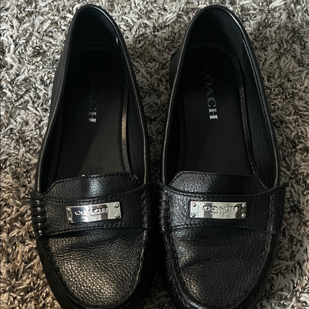 Coach Women's Black Leather Loafers